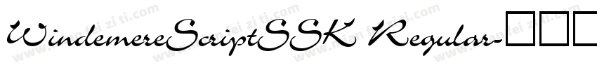WindemereScriptSSK Regular字体转换